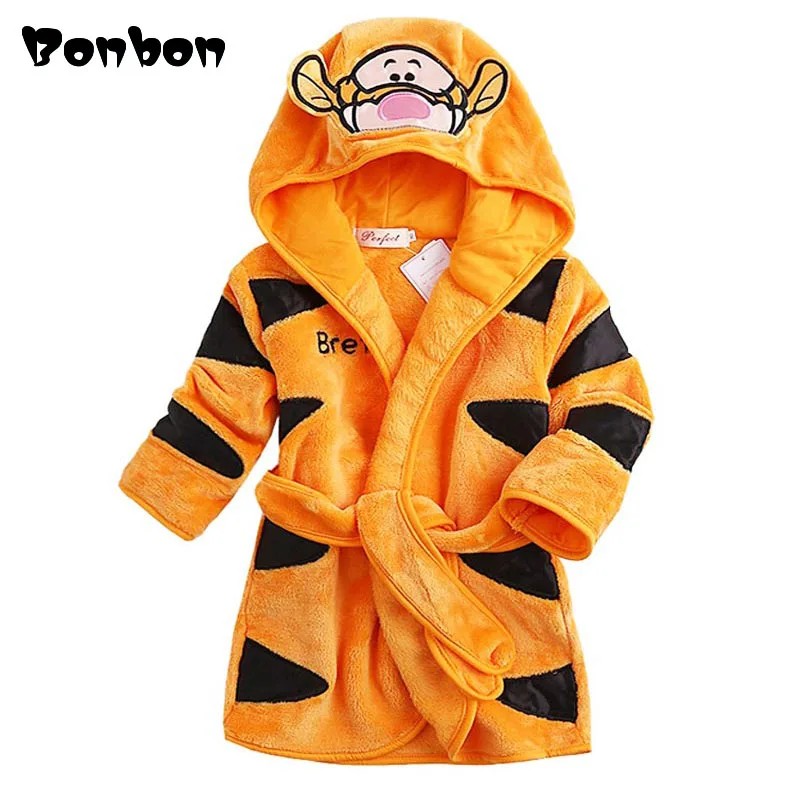 Cute Baby Hooded Bath Towel Kids Pajamas Robe Children'S Bathrobe