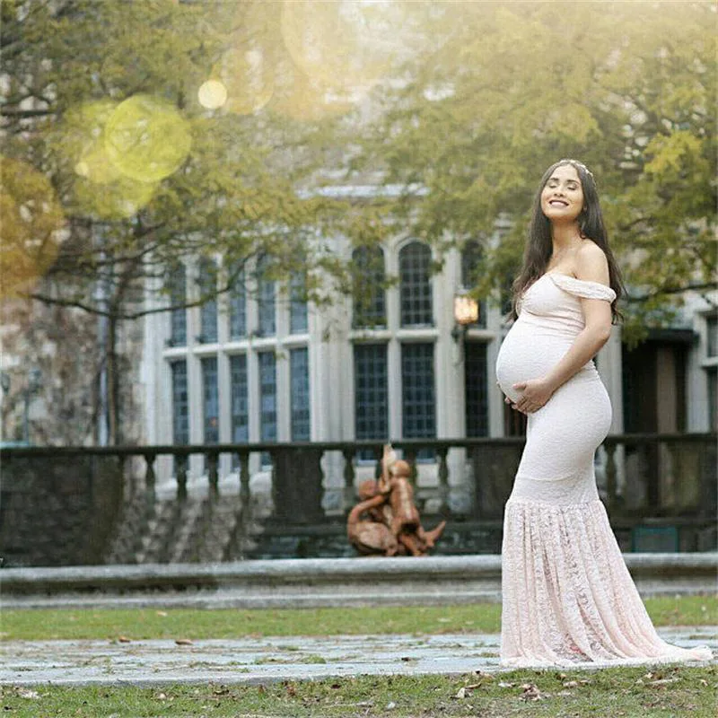 Платья для беременных; платье для фотосъемки; Элегантное Длинное платье с рюшами и воротником для беременных; реквизит для фотосессии; Одежда для беременных; платье