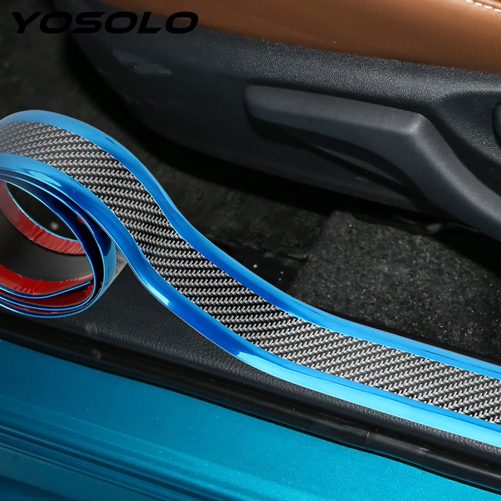 

YOSOLO 1Mx50MM Black Trim Bumper Edge Guard Rubber Moulding Strip Soft Black Car Door Sill Protector Strip Auto Accessories