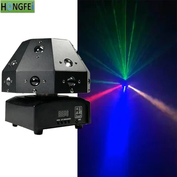 

New! Led beam+ laser 2-in-1 effect light 16pcs 3w led rgbw+1pcs 60mw green laser /beam lights laser light
