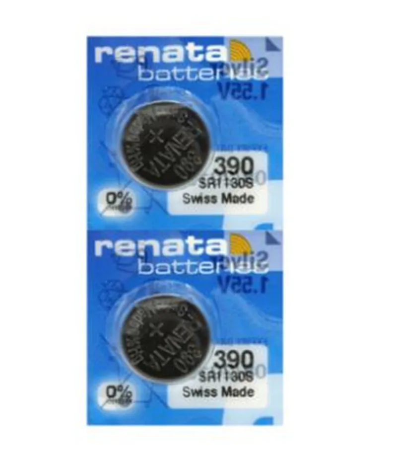

2X/Lot RETAIL BrandNew Renata LONG LASTING 390 SR1130SW 389 LR54 AG10 Watch Battery Button Coin Cell Swiss Made 100% Original