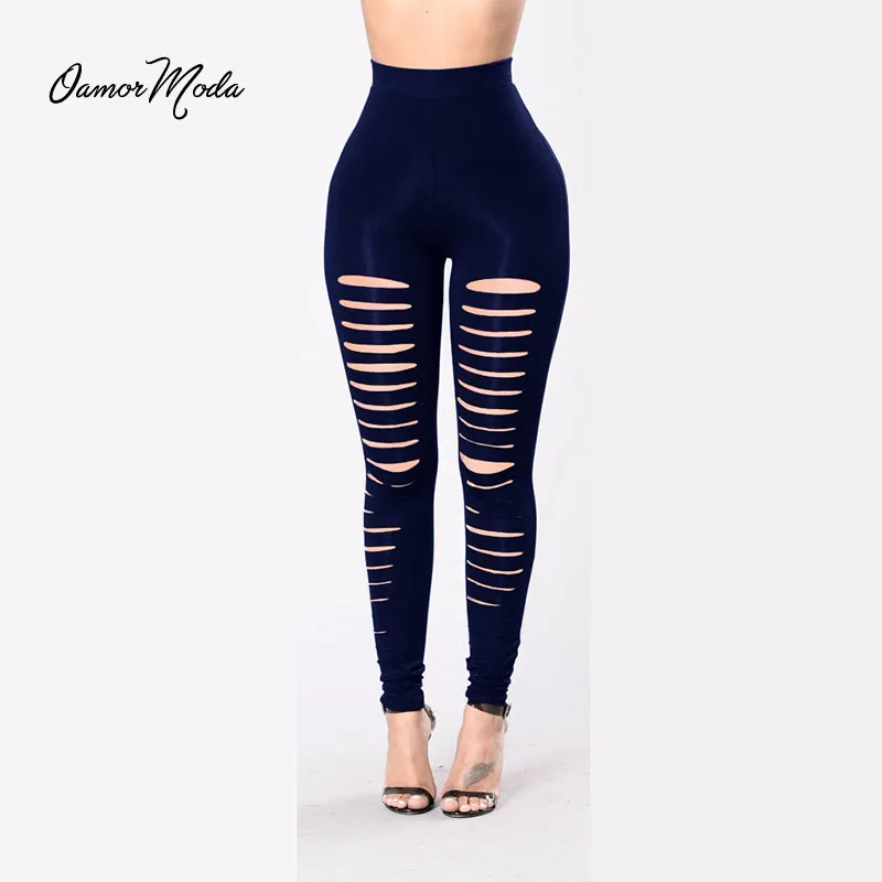 2017 Sexy Pants Women Hollow Out Pencil Pants Sexy Lace Up Hole Legging