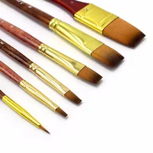 6 шт. нейлоновые кисти для живописи маслом Акварельная кисть для рисования набор Высококачественная артистическая Расчёска для художника инструмент для рисования
