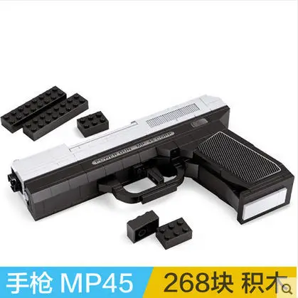 

Ausini P22510 Gun Series Power Gun MP-45 Corp 268pcs Pistol Gun Model Building Block Sets Educational DIY Bricks Toys