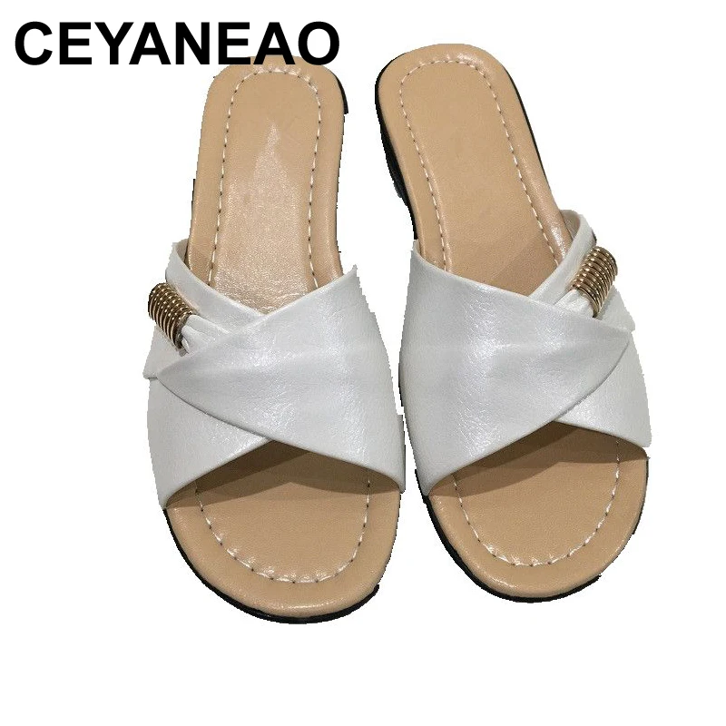 

CEYANEAO Summer shoes Fashion slippers soft bottom casual comfortable woman slippers Non-slip slippers Women beach slippersE1675