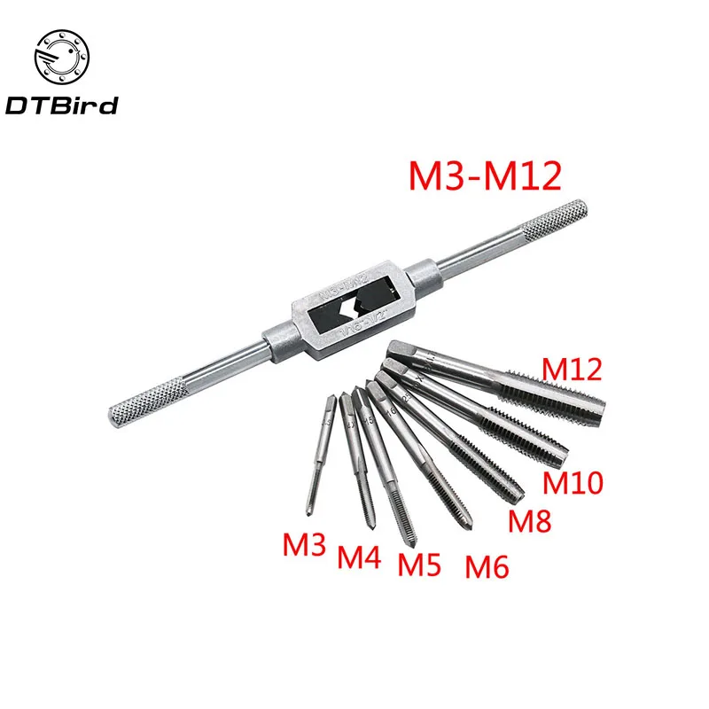 8 шт./компл. металлический винт крана держатель M3-M12 для обработки металла ключ, дюймовый стандарт держатель для рук для процесса с внутренней резьбой DT6
