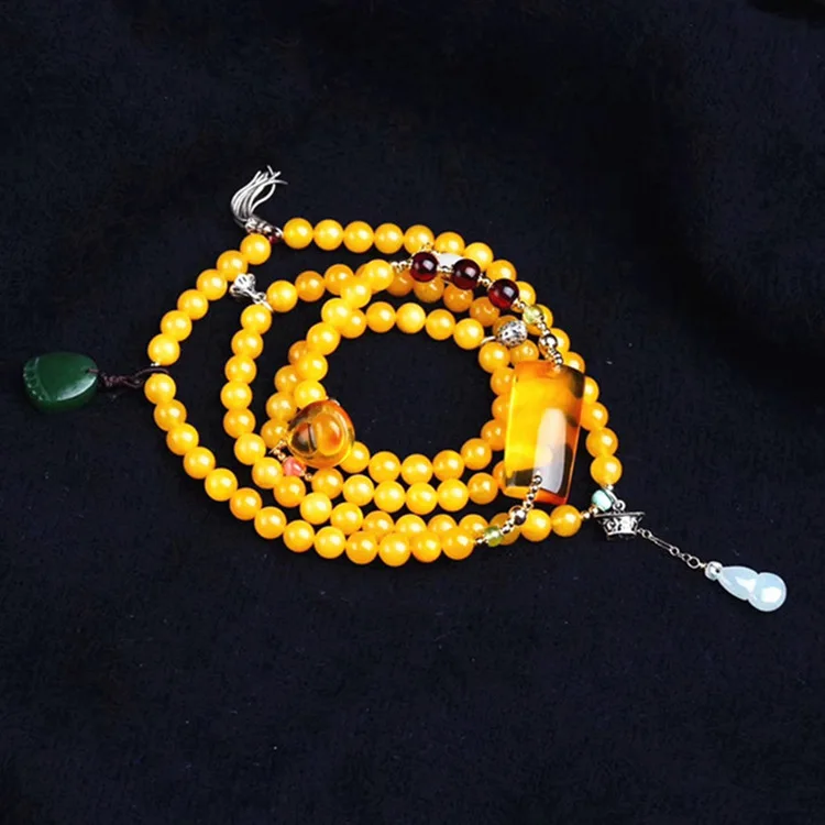 

fashion jewelry silver ore natural beeswax bracelet for woman female