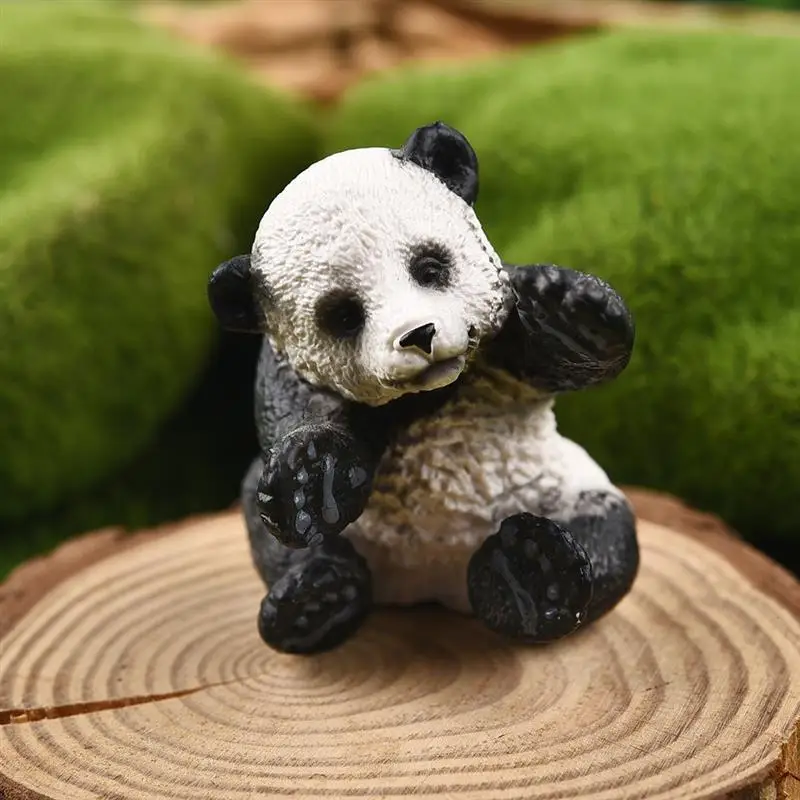 Новая имитация панды кошка миниатюрная сказочная фигурка животное модель