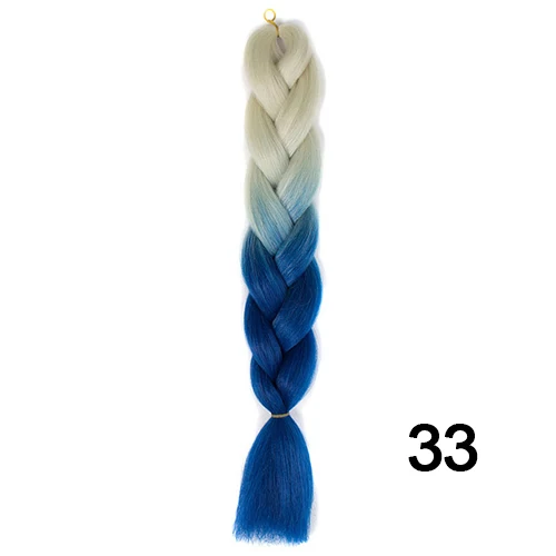 Beyond beauty Ombre Jumbo синтетические плетеные волосы, вязанные крючком волосы, огромные косички, прически - Цвет: 33