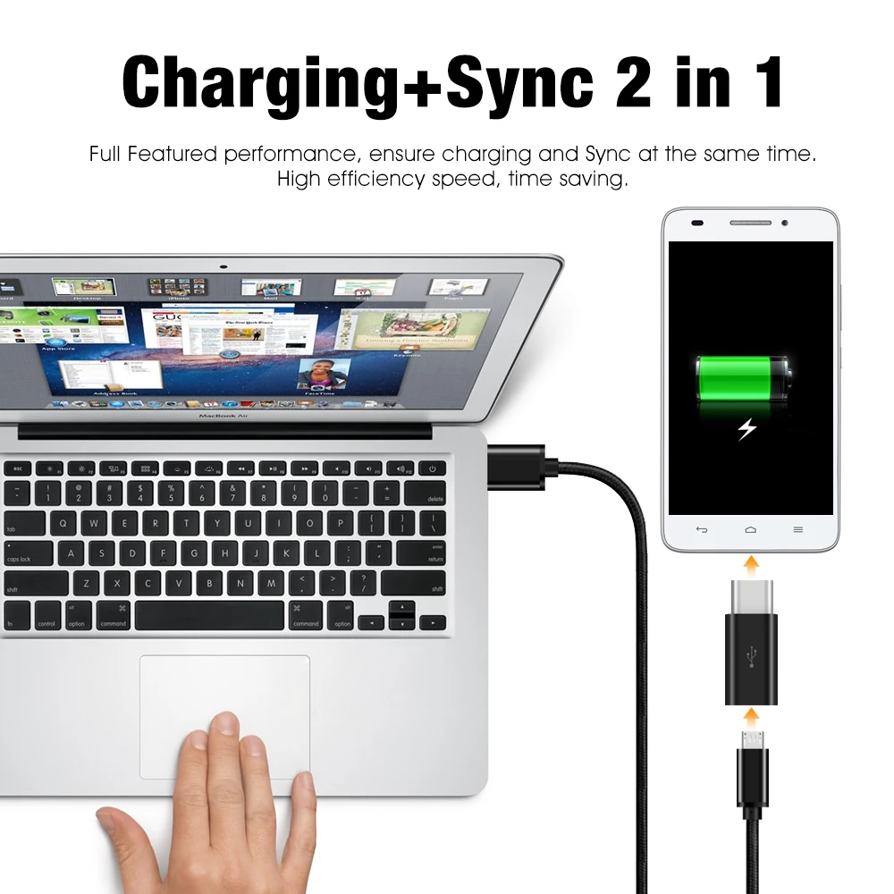 OTG Type C адаптер 56K USB к Micro адаптеры для Macbook Pro Google Sony HTC Huawei Oneplus Nokia USBC|Переходники и