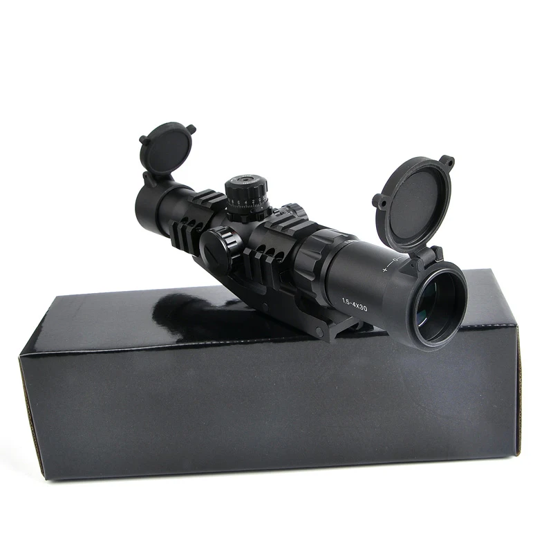 Bestsight 1,5-4x30 тактическая оптика Riflescope Long Eye Relief Rifle Scope охотничий прицел с 20 мм Tri-Rail Mount