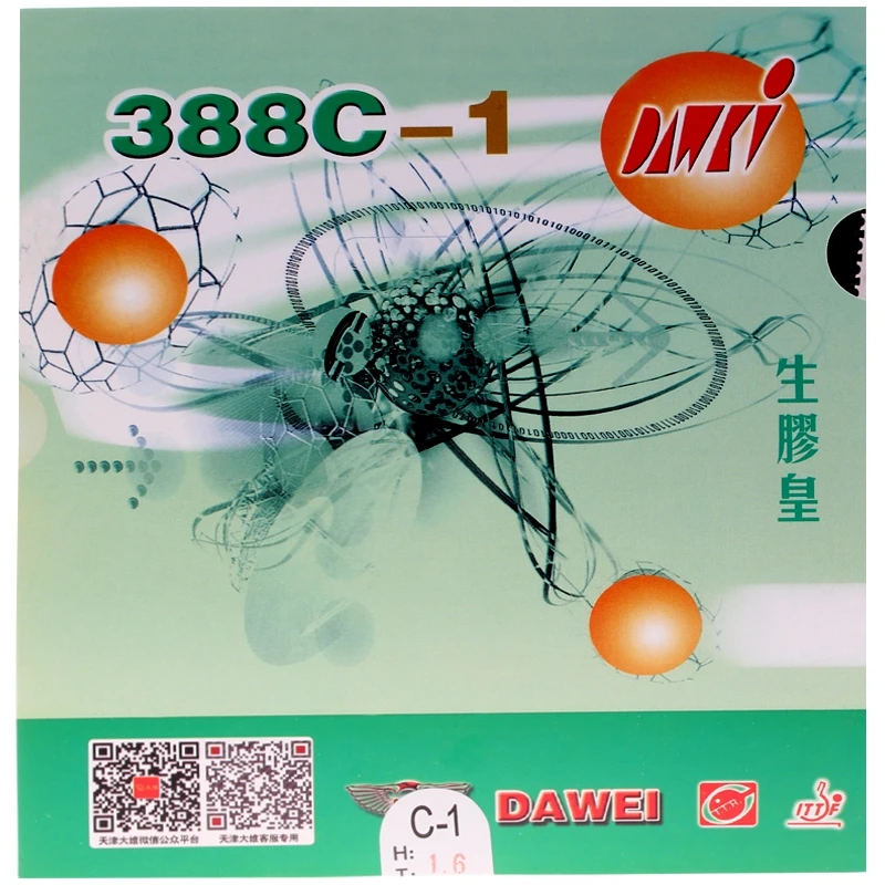 Dawei 388C-1 388c-1 Средний Pips-Out Настольный теннис(PingPong) резиновый с губкой