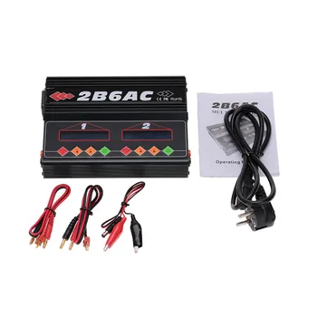 

2B6AC 2 * 50W Dual Power Multifunction AC DC Balance Charger Discharger for RC LiPo LiLo LiFe MiMh NiCd PB Battery
