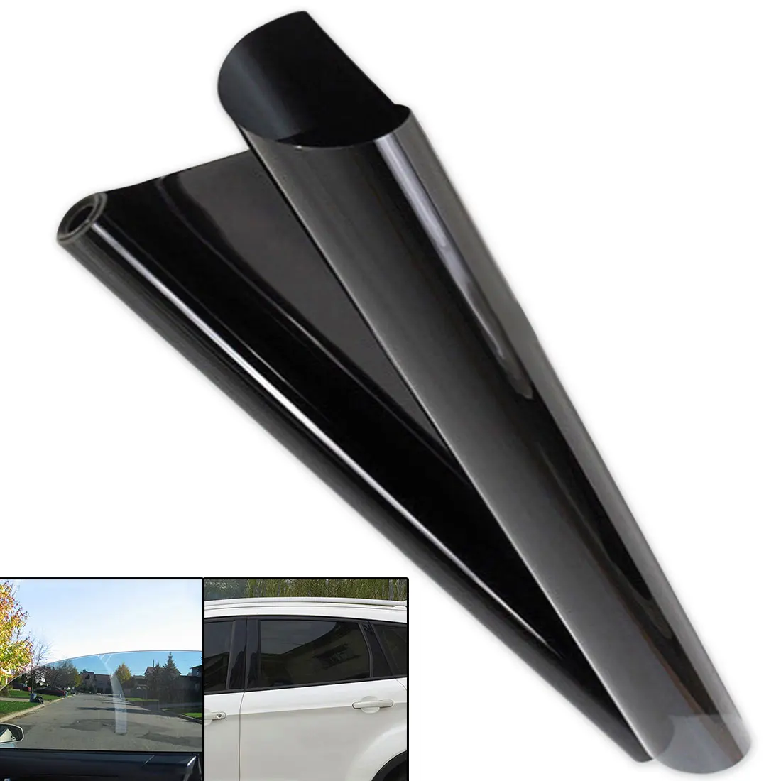 50cmx100cm Dark Black Car Window Tint Film Glass VLT 5 Roll 1 PLY Car