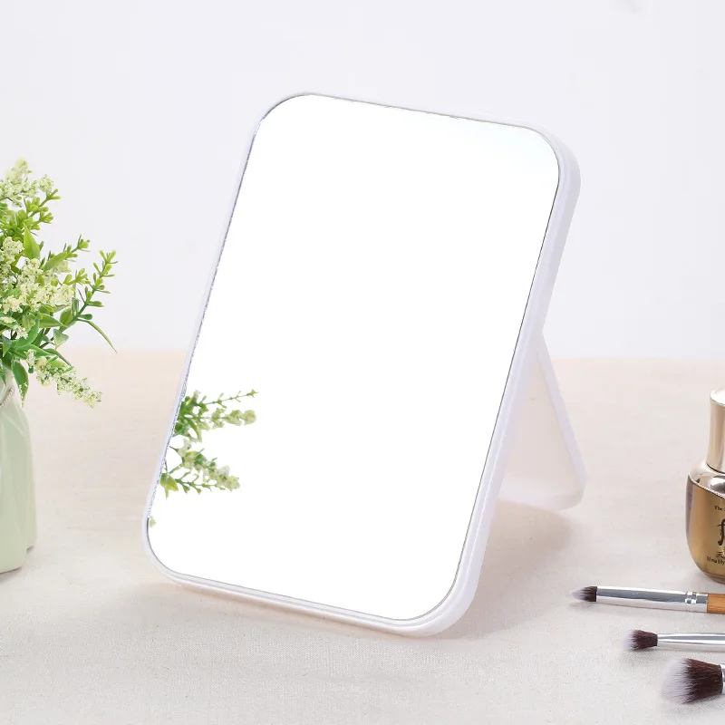 Simple rectangular table dressing mirror high list table dressing mirror portable folding princess dressing mirror - Цвет: white