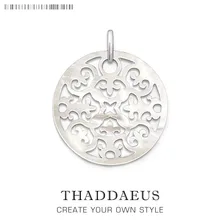 Colgante conchas de adorno flor, 2019 joyería de amor de moda Thomas 925 Plata de Ley Bijoux collar accesorio regalo para Ts Mujer(China)