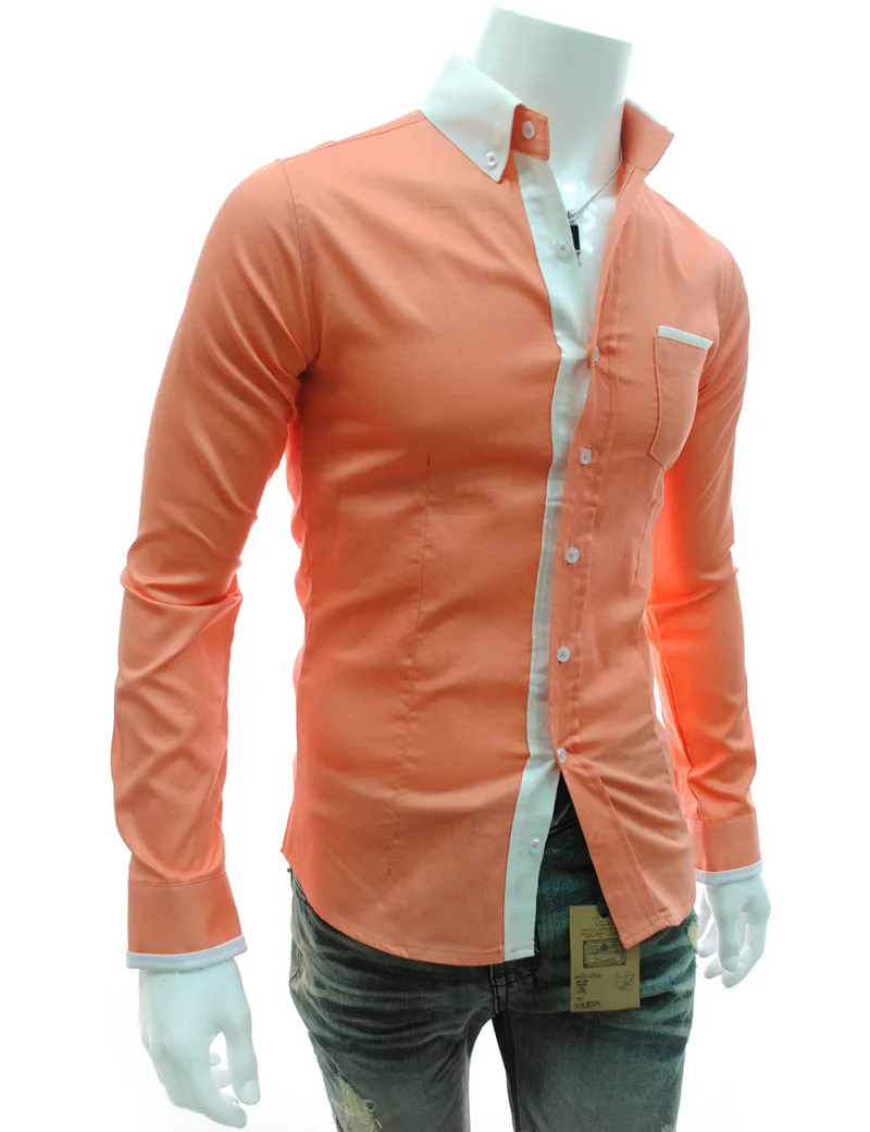 peach mens dress shirt