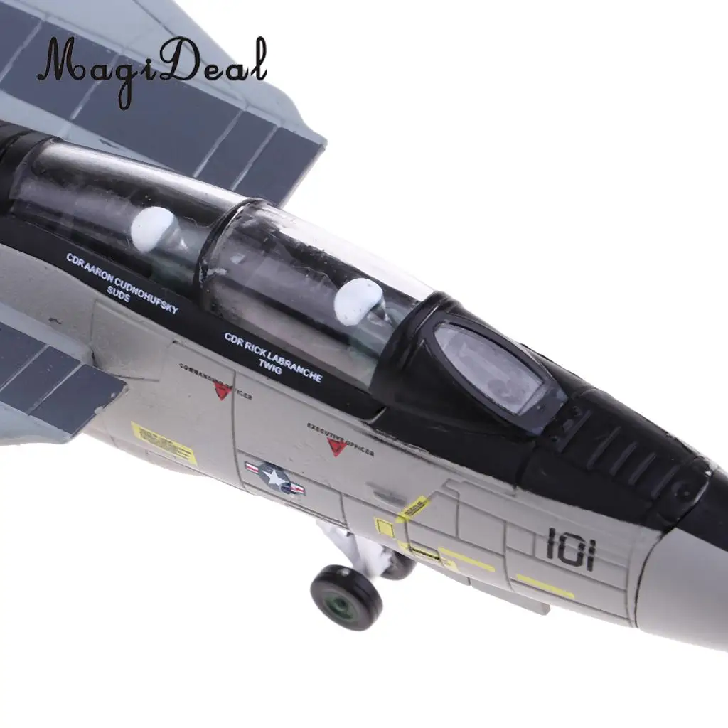 MagiDeal 1:100 Scale Alloy American F-14 Airplane Aircraft Fighter Toy Model Diecast Plane Model Toy Home Decor Collectables