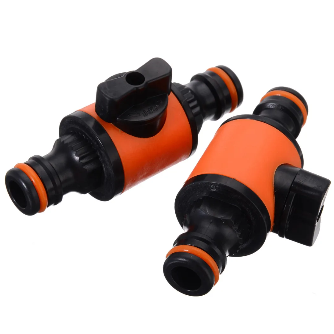 Mayitr 1/2 Threaded Garden Hose Pipe In line Tap Shut Off Valve Adapter Fitting Home Garden Water Connectors