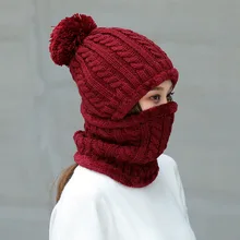 Зимняя шапка и шарф ультра женская вязаная шапка шерстяной головной убор из пряжи вязаные шерстяные шапки модная шапка бини Кепка унисекс шарф теплая вязаная шапка