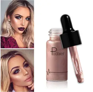 Pudaier высокая глянцевая жидкость осветляет шоколадный коричневый светящийся яркий Хайлайтер с эффектом загара блеск для губ Макияж лица женская красота - изображение