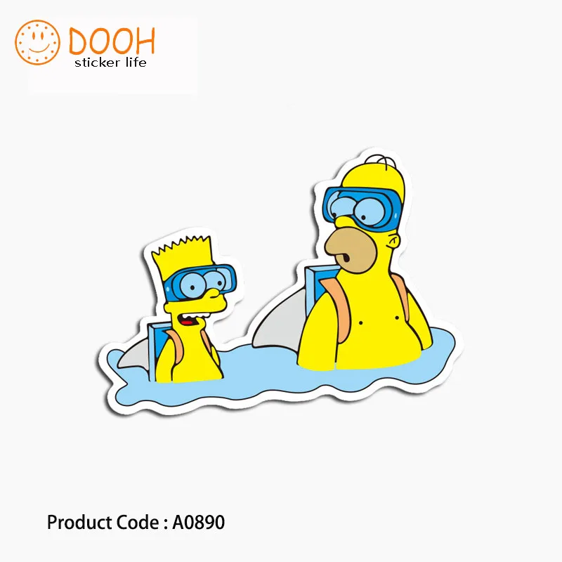 A0873 ملصقا مهرج فتاة النحس الأب ابنه حافلة النمر حقيبة كمبيوتر محمول الغيتار الأمتعة DIY دراجة التزلج لعبة HZ 30