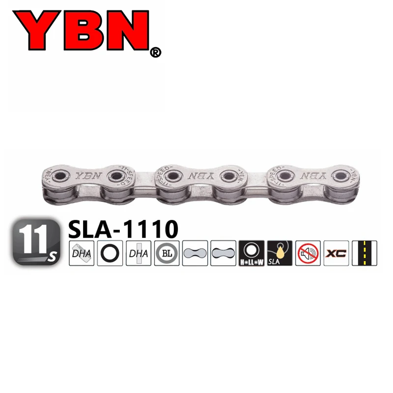 

116 Links Original YBN SLA-1110-S2 11s Race Chains Cycle Derailleur Chain 11 Speed Mountain MTB Road Bicycle Chain Yaban