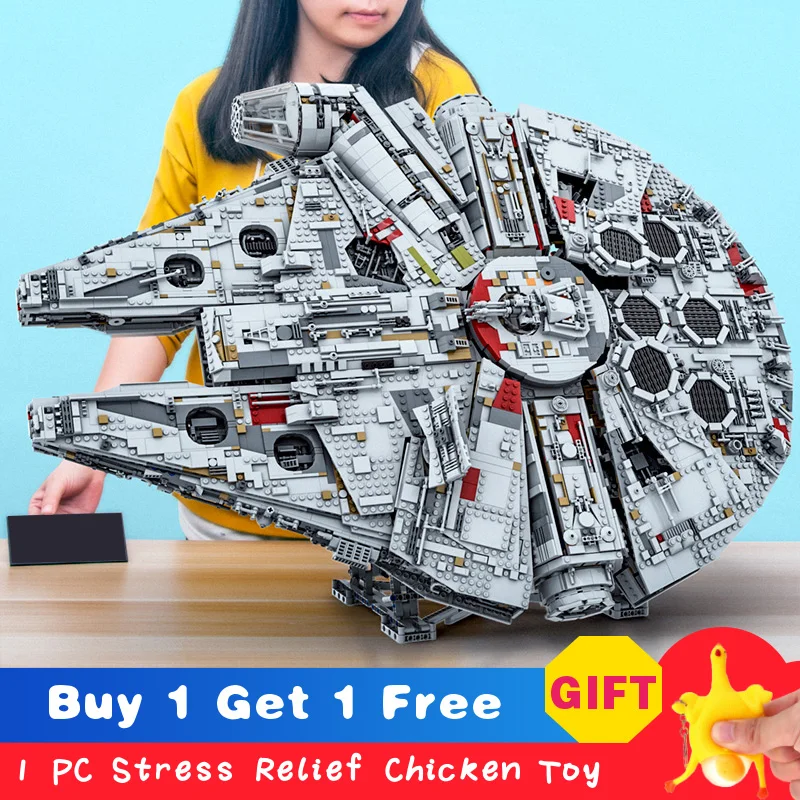 

8445 Pcs Biggest Millennium Falcon 05132 Star Series Wars Destroyer Bricks Model Building Blocks Compatible 75192