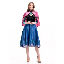 Disney Frozen Princess Elsa Anna Dress Fancy Outfit Clothes Party Gown Cosplay Anime Costume Adult Halloween Costumes For Women Disney Frozen Princess Elsa Anna Dress Fancy Outfit Clothes Party Gown Cosplay Anime Costume Adult Halloween Costumes For Women