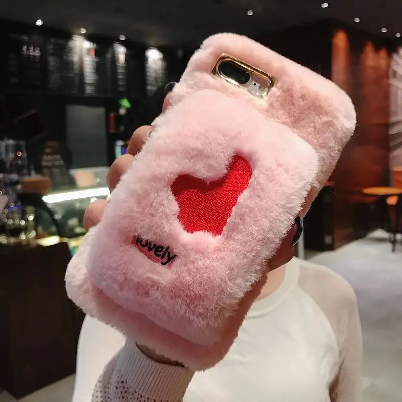 

Rabbit Warm Fur Case For Xiaomi Redmi Note 7 6 Pro 6A 5 Plus S2 Y2 Max 3 Mix 2 Pocophone F1 Mi A2 Lite A1 8 SE 5X 6X Back Covers