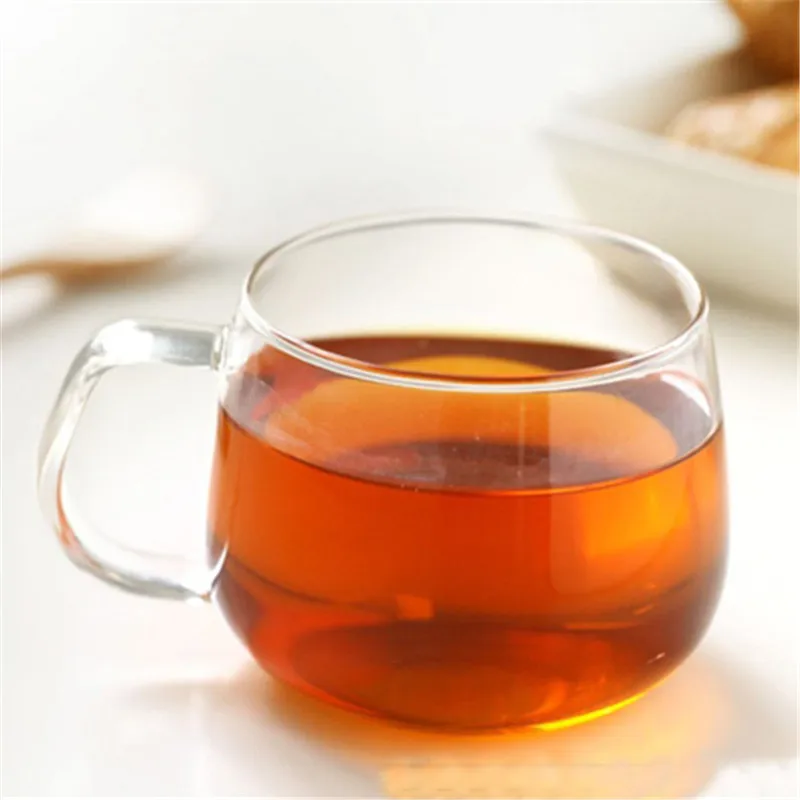 

350ml Glass Cup with handle Beautiful Heat Resistant Coffee Glass Cup Tea and Coffee Glass Tools