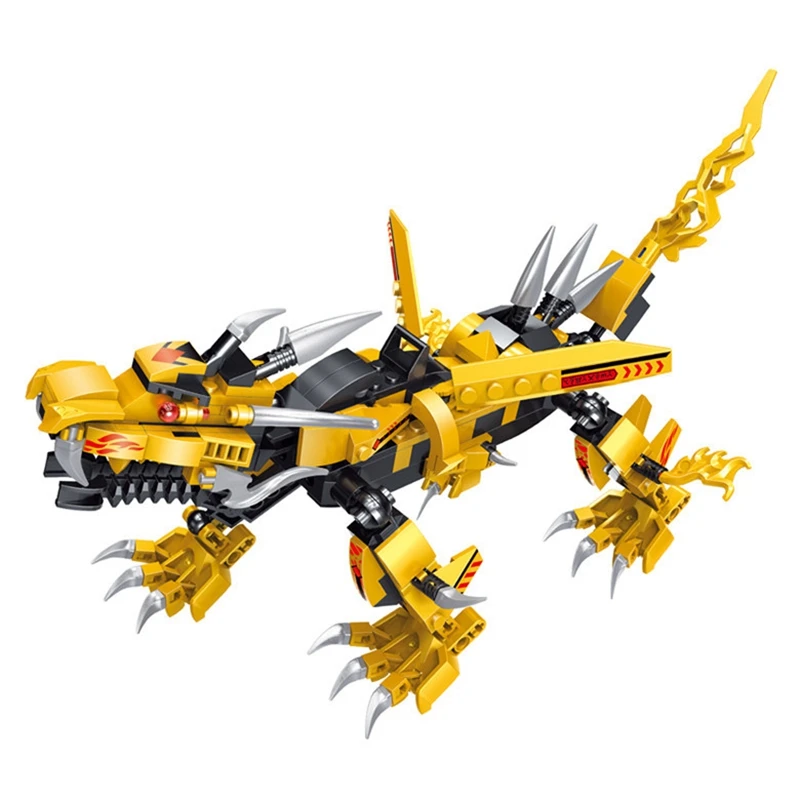 3 в 1 строительные блоки mecha золотой дракон совместимые LegoINGlys ninjagoo фигурки