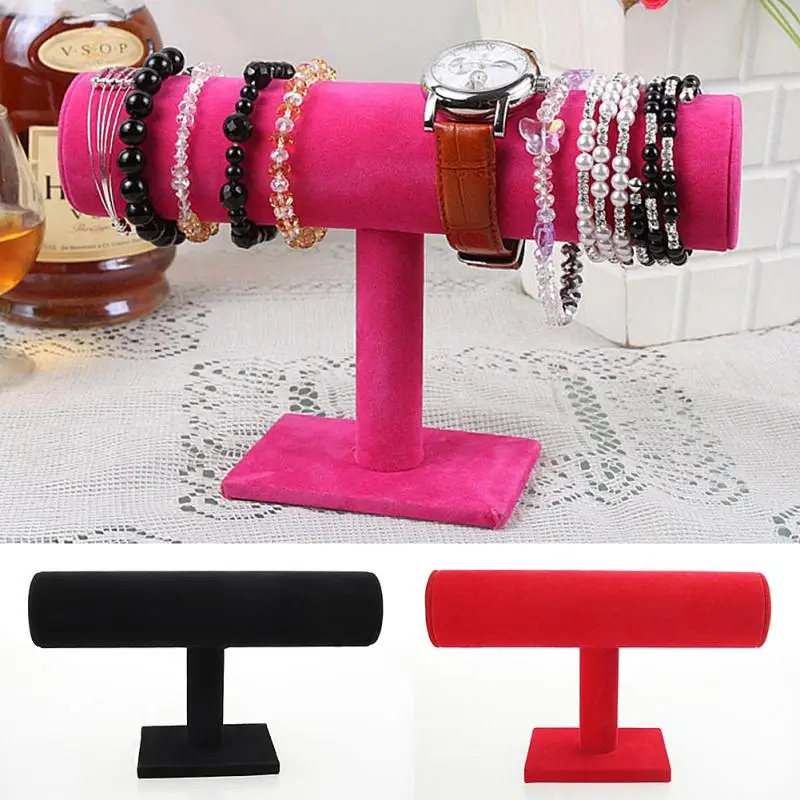 

Jelwelry Display Stand Flannelette Cloth Ornaments Storage Racks Bracelet Chain Watch Holder Jewelry Hard Items Organizer Rack