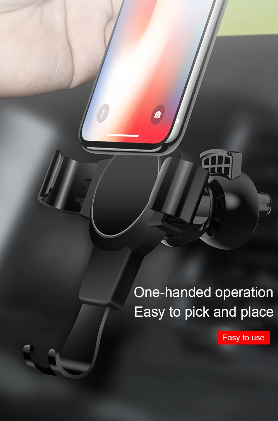 !ACCEZZ Universal Car Air Vent Phone Holder For iphone X XS XR 8 7 Plus 360 Degree Rotation Gravity Bracket Stand Mobile Support (5)