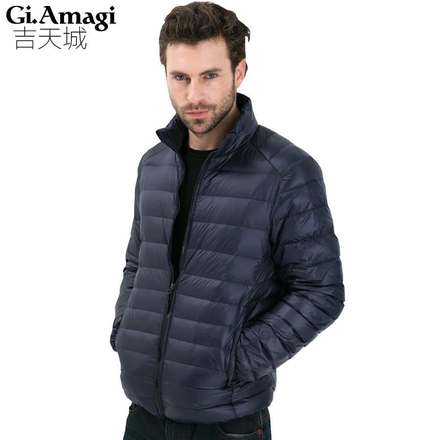 2017 Autumn Winter Duck Down Jacket Ultra Light Thin plus size winter jacket for men Fashion
