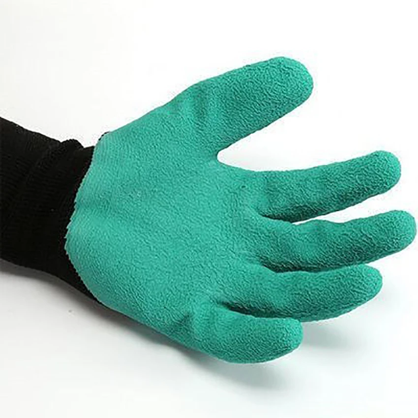 1 пара садовые водонепроницаемые защитные перчатки для копки для посадки домашних Противоскользящих перчаток с пластиковыми когтями пальцев Новинка