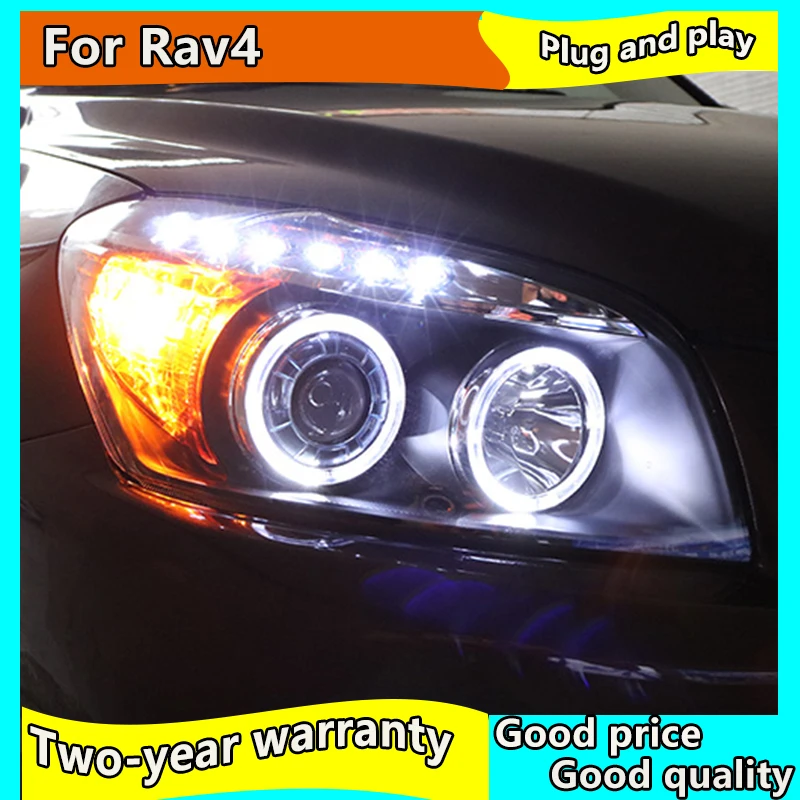 Car Headlight assembly For Toyota RAV4 2009 2013 For RAV4 LED Angel Eye