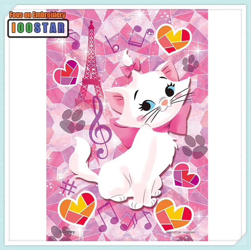 5D Diy Алмазная картина кошка полная круглая вышивка Hello Kitty со стразами крестиком
