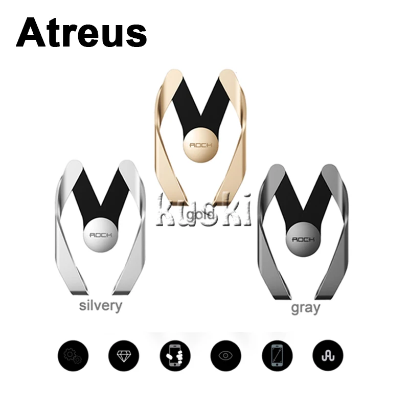 

Atreus 1Pcs Car Accessories Auto Outlet Mobile Phone Holder Sticker for Kia rio ceed Chevrolet cruze Audi a4 b6 a3 Jeep Renegade