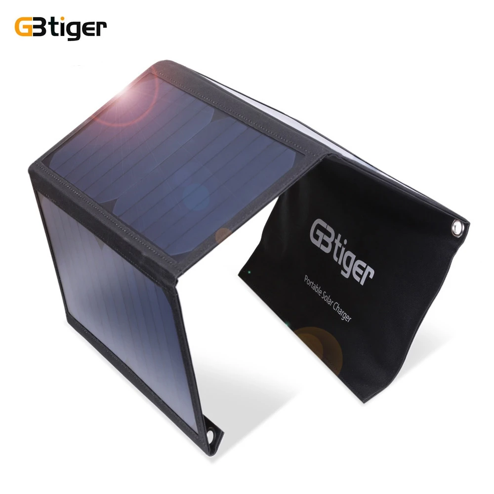 GBtiger 21 Вт Dual USB 5 V 3.2A солнечная панель Мощность аварийной ситуации сумка для