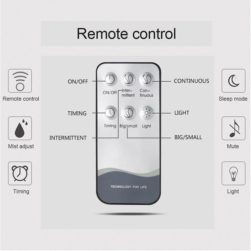 Najtaniej TINTON LIFE 550ML nawilżacz powietrza pilot Humidificador Mist Maker olejek Aroma dyfuzor aromaterapia