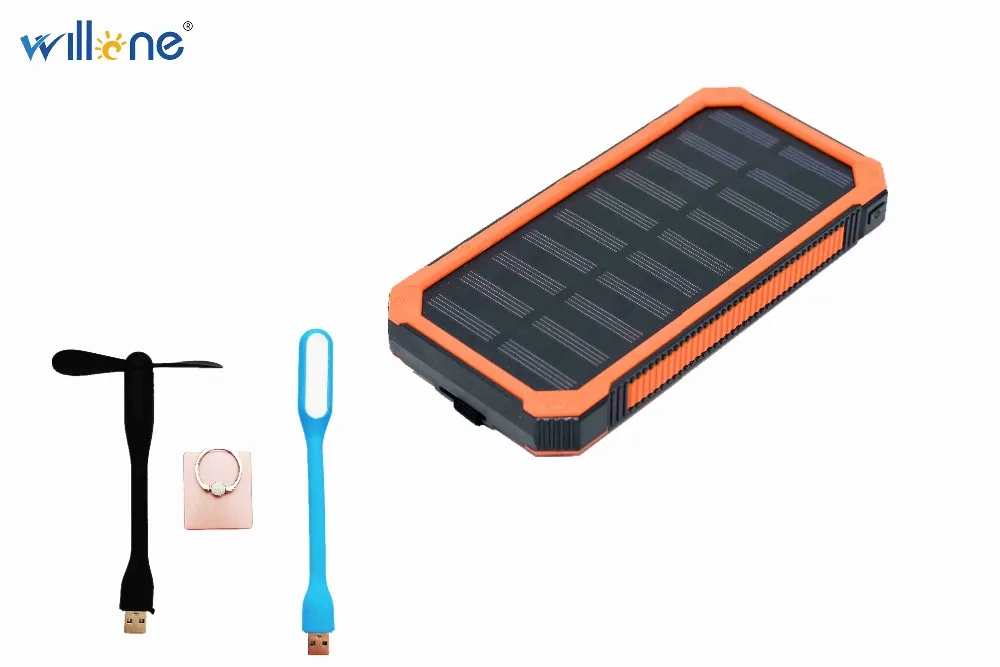 Willone Free shipping Waterproof 15000mah Portable Solar Charger External Battery LED Lighting Outdoor Charging Power Bank | Обустройство