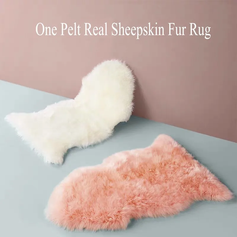 

Genuine Selected Australian Shaggy real sheep fur rug 50*90 cm, long hair shaggy sheep skin fur carpet home decoration