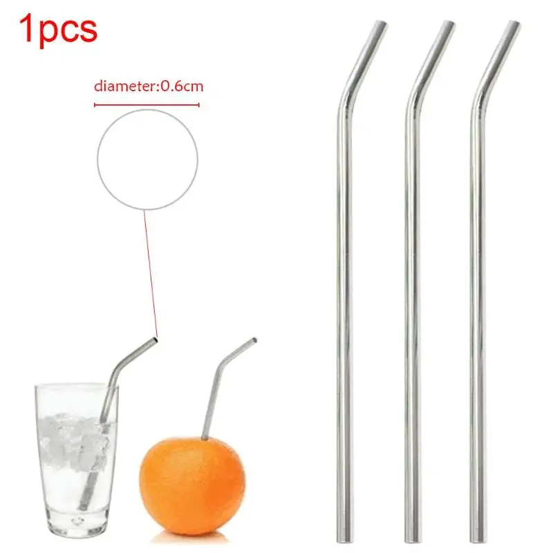 

1 Pcs Reusable Drinking Straw Stainless Steel Drinking Tube Straw Bend/Unbend Pipette Suction Pipes High Quality Bar Accessories