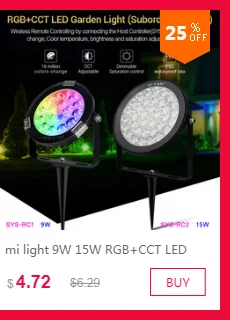 9 Вт RGB+ CCT светодиодный садовый светильник DC24V/AC86~ 265 В IP66 водонепроницаемый умный уличный светодиодный ландшафтный светильник s can voice/2,4 ГГц пульт дистанционного управления