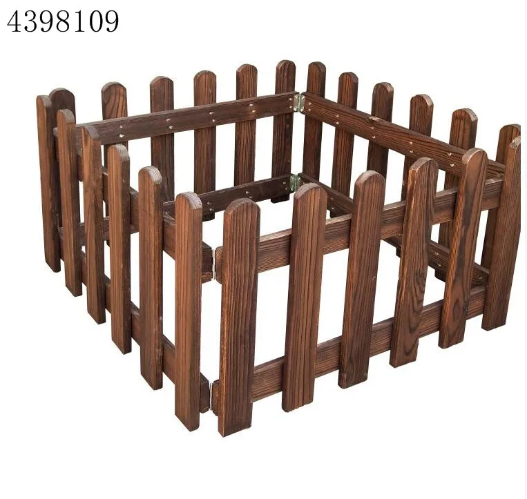 

Wooden fence courtyard outdoor carbonized natural anticorrosive wood fence garden decoration solid wood fence garden fence