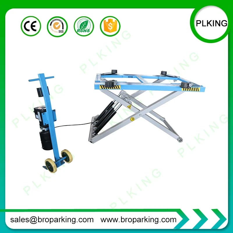 Mini Movable MID-Rise Scissor Car Lift Push Button for Small Home