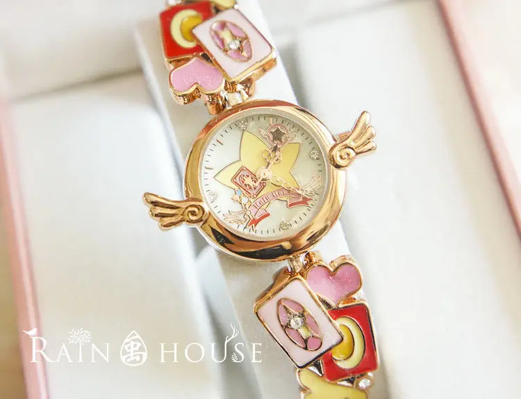 Карта Captor Cardcaptor Sakura Kinomoto крыло со звездой трость прозрачная карта наручные часы