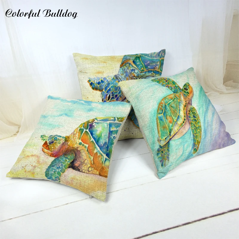 Car covers Cushion Cover Sea Turtle and Beautiful Sea View