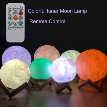 

2018 Newest Touch Sensor 3d Night Light Moon Lamp USB Led Lights For Home Lamps Usb Led Lamp Luminaria Moon-lamp 7 Colors